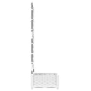 vidaXL Kertész cserép rácsos változattal Fehér 40 x 40 x 125,5 cm PP