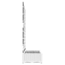 vidaXL Kertész cserép rácsos változattal 2 pcs Fehér