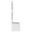 vidaXL Kertész cserép rácsos változattal 2 pcs Fehér 80 x 40 x 143 cm