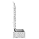 vidaXL Kertész cserép rácsos változattal 3 pcs Fehér