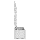 vidaXL Kertész cserép rácsos változattal 3 pcs Fehér 120 x 40 x 143 cm