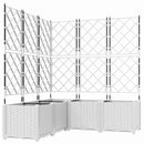 vidaXL Kerti cserép 5 db Fehér 120 x 120 x 143 cm PP