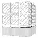 vidaXL Kerti cserép 5 db Fehér 120 x 120 x 143 cm PP