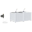 vidaXL Kerti ültetők Fehér 80 x 40 x 37.5 cm Acél