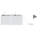 vidaXL Kerti ültetők Fehér 80 x 40 x 37.5 cm Acél