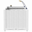 vidaXL Kerti ültetők Fehér 80 x 40 x 37.5 cm Acél