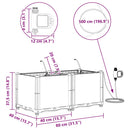 vidaXL Kerti ültetők Fehér 80 x 40 x 37.5 cm Acél