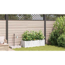 vidaXL Kerti ültetők Fehér 120 x 40 x 37.5 cm Acél