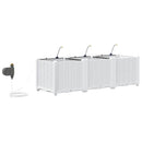 vidaXL Kerti ültetők Fehér 120 x 40 x 37.5 cm Acél