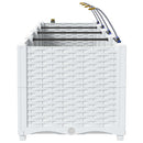 vidaXL Kerti ültetők Fehér 120 x 40 x 37.5 cm Acél