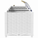 vidaXL Kerti ültetők Fehér 160 x 40 x 37.5 cm Acél