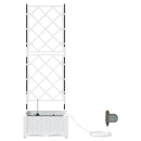 vidaXL Kerti ültetők Fehér 40 x 40 x 126 cm Acél