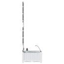 vidaXL Kerti ültetők Fehér 40 x 40 x 126 cm Acél