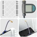 vidaXL Kerti ültetők Fehér 40 x 40 x 142 cm Acél