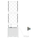 vidaXL Kerti ültetők Fehér 40 x 40 x 142 cm Acél