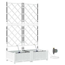 vidaXL Kerti ültetők Fehér 80 x 40 x 126 cm Acél