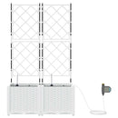 vidaXL Kerti ültetők Fehér 80 x 40 x 142 cm Acél