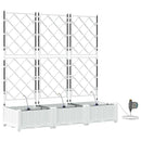 vidaXL Kerti ültetők Fehér 120 x 40 x 126 cm Acél