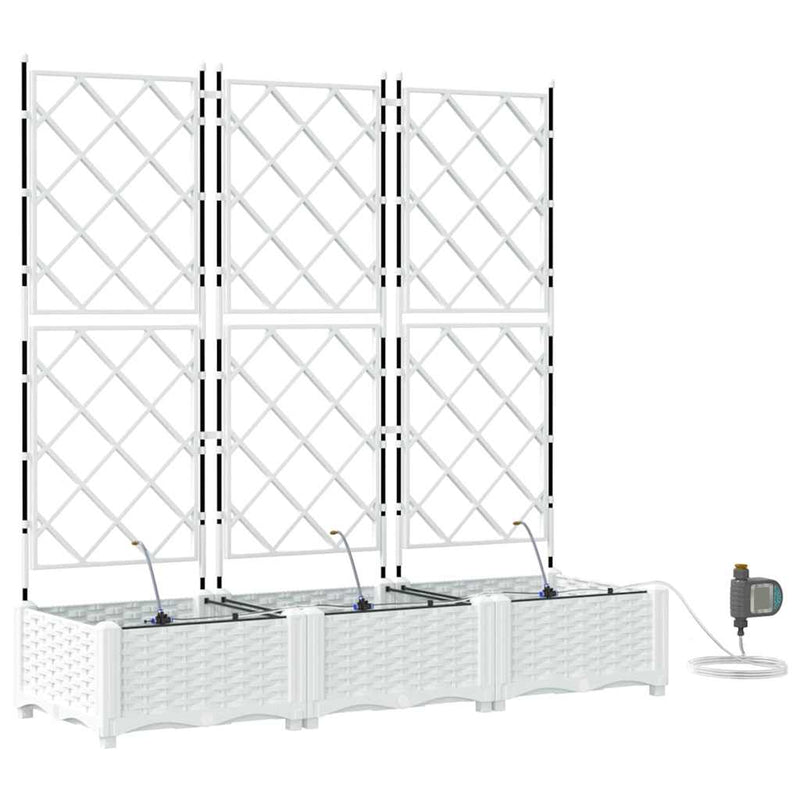 vidaXL Kerti ültetők Fehér 120 x 40 x 126 cm Acél