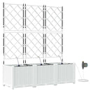 vidaXL Kerti ültetők Fehér 120 x 40 x 142 cm Acél