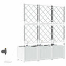 vidaXL Kerti ültetők Fehér 120 x 40 x 142 cm Acél