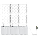 vidaXL Kerti ültetők Fehér 120 x 40 x 142 cm Acél