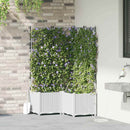 vidaXL Kerti cserép 3 db Fehér 80 x 80 x 142 cm PP