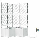 vidaXL Kerti cserép 3 db Fehér 80 x 80 x 142 cm PP