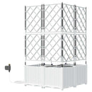vidaXL Kerti cserép 3 db Fehér 80 x 80 x 142 cm PP