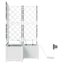 vidaXL Kerti cserép 3 db Fehér 80 x 80 x 142 cm PP