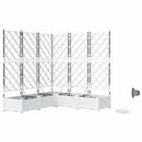 vidaXL Kerti ültetők Fehér 120 x 120 x 126 cm Acél