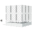 vidaXL Kerti ültetők Fehér 120 x 120 x 126 cm Acél