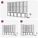 vidaXL Kerti ültetők Fehér 120 x 120 x 142 cm Acél