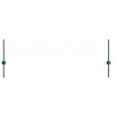 vidaXL Kültéri beépített kerítésoszlop 5 db Zöld 80 cm Porszórt acél