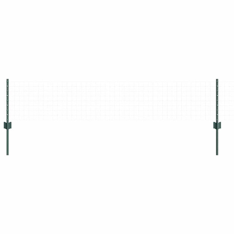vidaXL Kerítoszlopok 11 pcs Zöld 40 cm Acél