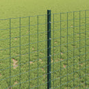 vidaXL Beágyazott kerítésoszlop 5 db Zöld 140 cm Porszórt acél