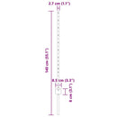 vidaXL Beágyazott kerítésoszlop 5 db Zöld 140 cm Porszórt acél