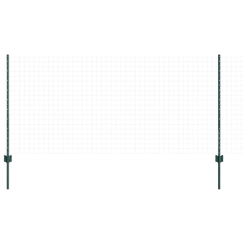 vidaXL Kerítésoszlopok 22 pcs Zöld 100 cm Acél