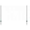 vidaXL Kerítésoszlop 11 pcs Zöld 140 cm Acél
