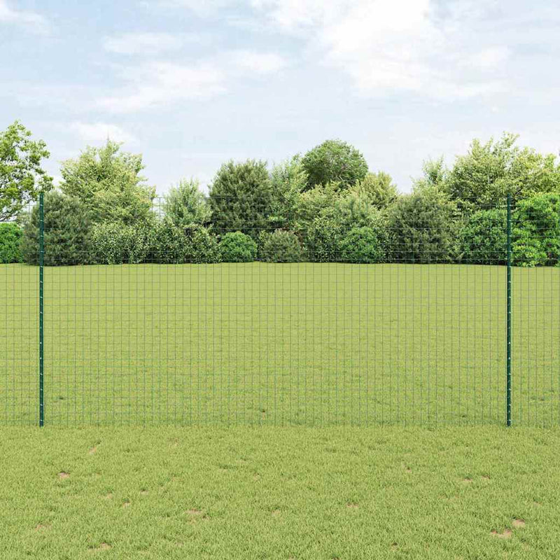 vidaXL Kerítoszlopok 10 pcs Zöld 150 cm Acél