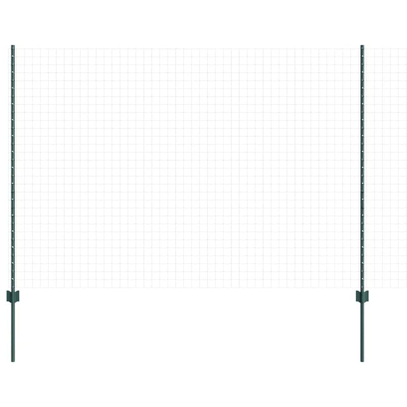 vidaXL Kerítoszlopok 10 pcs Zöld 150 cm Acél