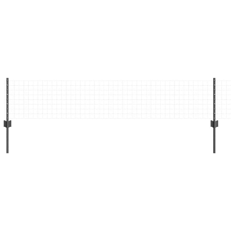 vidaXL Kerítoszlopok 5 pcs Szürke 40 cm Acél