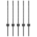 vidaXL Kerítésoszlop 5 pcs Szürke 60 cm Acél