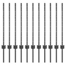 vidaXL Beágyazott kerítésoszlop 11 db Szürke 120 cm Porszórt acél