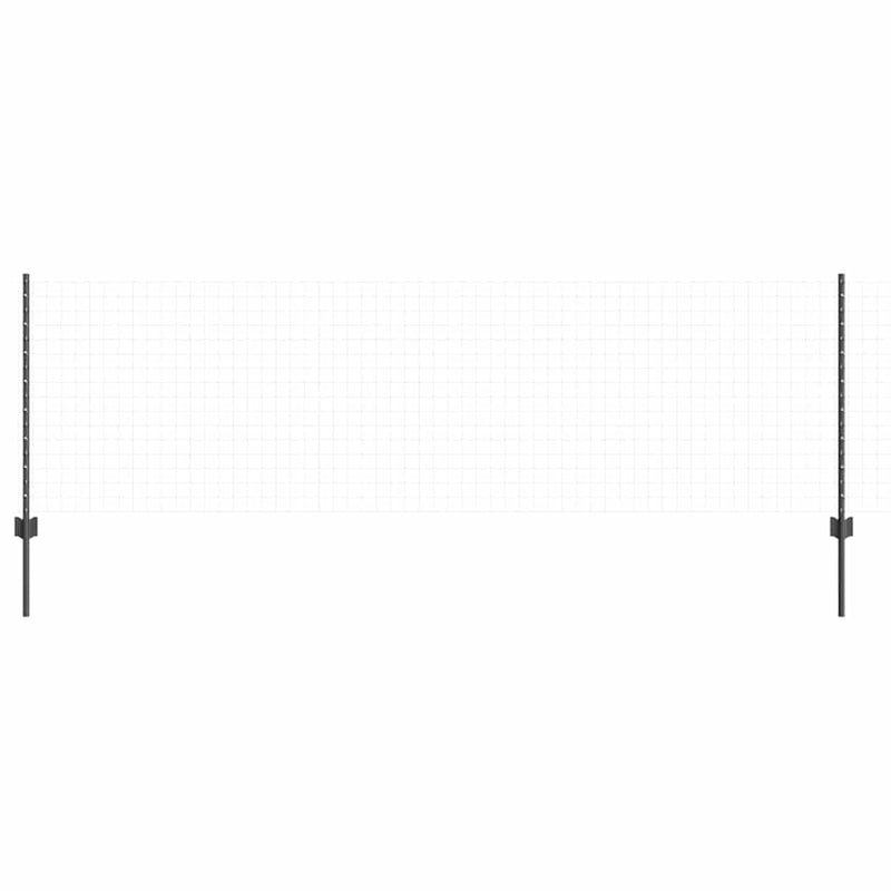 vidaXL Kerítés oszlopok 11 pcs Szürke 80 cm Acél