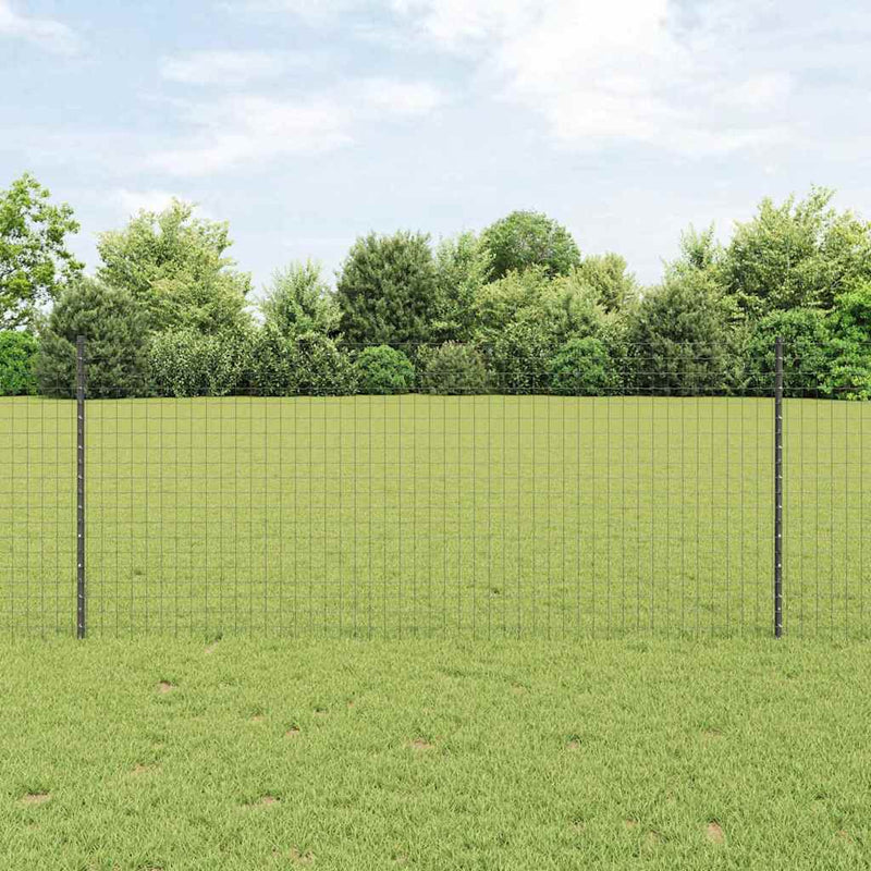 vidaXL Kerítoszlopok 10 pcs Szürke 100 cm Acél