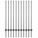 vidaXL Kültéri beépített kerítésoszlop 11 db Szürke 160 cm