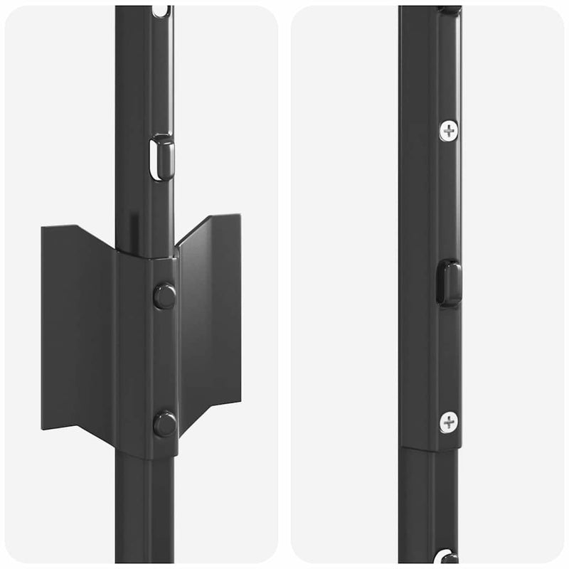 vidaXL Kerítoszlopok 10 pcs Szürke 140 cm Acél