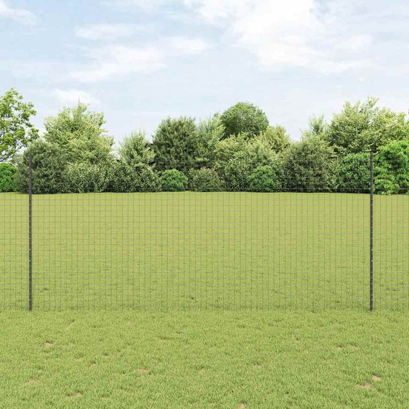 vidaXL Kerítoszlopok 10 pcs Szürke 140 cm Acél