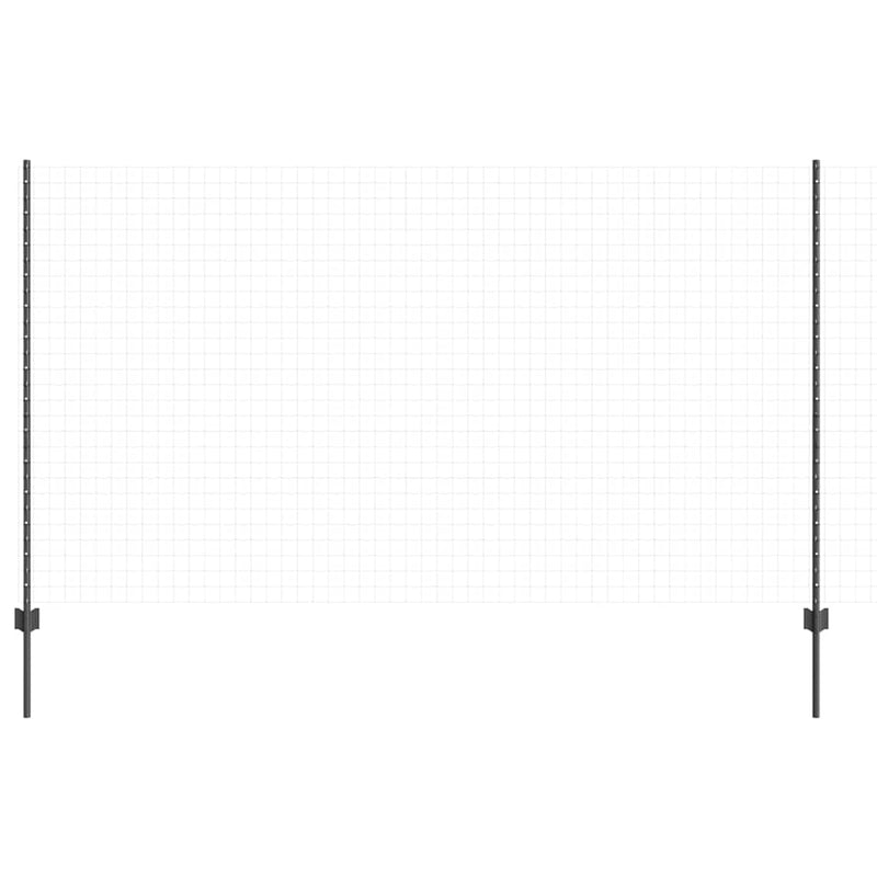 vidaXL Kerítoszlopok 10 pcs Szürke 140 cm Acél